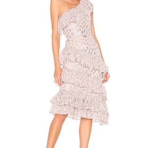 Elegant One-Shoulder Ruffle Dress